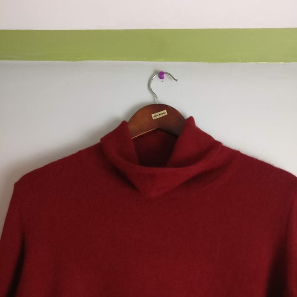 Turtleneck Cashmere Sweater, 2ply Cashmere 100%Cashmere Warm Knit Sweater Jumper - Picture 3 of 9